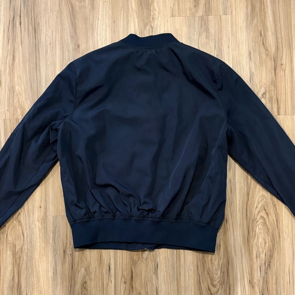 Navy Blue Women’s Lightweight Bomber Jacket - Picture 2 of 4